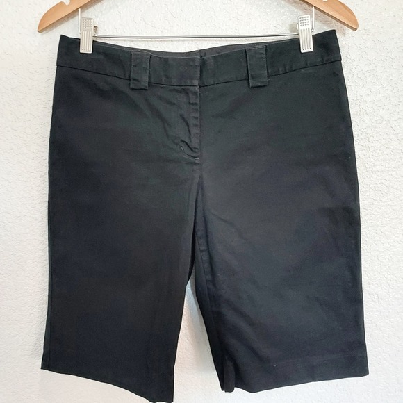 Express "Editor" Black Bermuda Dress Shorts 12" Inseam Size 6 - Picture 1 of 8